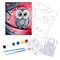 "Vday Night Owl" DIY Canvas Art Kit, Adult Beginner, Acrylic Paint Size 11x14 inch